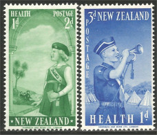 706 New Zealand 1958 Girl Guides Boy Scouts MH * Neuf (NZ-55) - Unused Stamps