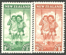 706 New Zealand 1942 Children Swing Enfants Balançoire MH * Neuf (NZ-35) - Other & Unclassified