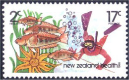 706 New Zealand Plongee Diving Diver Plongeur MNH ** Neuf SC (NZ-13a) - Diving