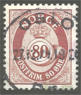 690 Norway 1978 Cor Postal Horn 80c Red Brown Brun Rouge (NOR-446a) - Sonstige & Ohne Zuordnung