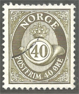 690 Norway 1978 Cor Postal Horn 40c Olive (NOR-442c) - Music