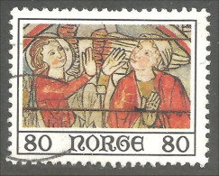 690 Norway 1975 Painted Icon Icone Peinture Annonciation Annonciation Religieux Religious (NOR-429c) - Schilderijen