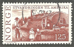 690 Norway 1975 Emigration America Maison House Hut Cabane Settlers Colon (NOR-428b) - Independecia USA