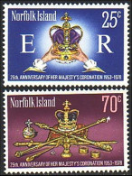 692 Norfolk Sceptre Et Emblèmes Couronnement Coronation 25th MNH ** Neuf SC (NRF-23) - Isla Norfolk