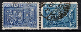 Roumanie 1938 Mi 547-8 (Yv 530-1), Obliteré - Otros & Sin Clasificación