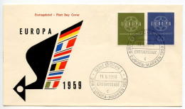 Germany, West 1959 FDC Scott 805-806 Europa - 1948-1960