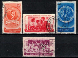 Roumanie 1953 Mi 1435-8 (Yv 1308-11), Obliteré - Gebraucht