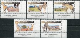 Namibia 2017. Small Canines Of Namibia. Bottom-right Corner (MNH OG) Set - Namibia (1990- ...)