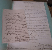 DE LA BRETONNIERE 2 X Autographe Signé 1838 OFFICIER MARINE PORTUGAL TRAFALGAR - Politiek & Militair