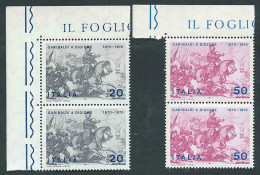 Italia 1970; Garibaldi A Digione In Guerra Franco-prussiana. Serie Completa In Coppie Verticali Di Bordo. - 1961-70: Nieuw/plakker