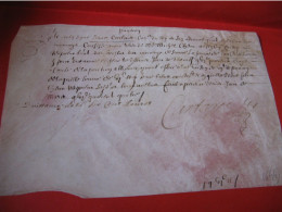 LOUIS CORTAYS Autographe Signé 1644 CONSEILLER ROI COUR MONNAIES Parchemin - Personnages Historiques