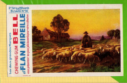 BUVARD&Blotter Paper:  2 émé Serie N°30 Chewing Gum Et Flan Mireille  Le Berger Moutons - Süssigkeiten & Kuchen