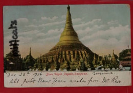 MYANMAR  EX BURMA  RANGOON   SHWE DAGONA VIEW 2   1906 - Myanmar (Burma)
