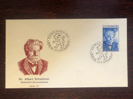 LUXEMBOURG FDC COVER 1975 YEAR SCHWEITZER HEALTH MEDICINE STAMPS - FDC