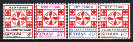 Guyana 1973 25th Anniversary Of Guyana Red Cross Set HM (SG 589-592) - Guyana (1966-...)