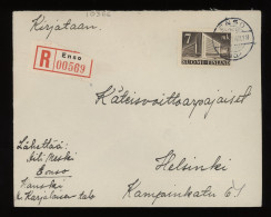 Finland 1943 Enso Registered Cover__(10366) - Briefe U. Dokumente