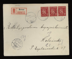 Finland 1939 Enso Registered Cover__(10421) - Cartas & Documentos