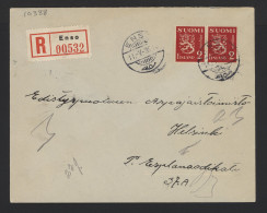 Finland 1939 Enso Registered Cover__(10388) - Briefe U. Dokumente