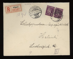 Finland 1936 Viipuri Registered Cover__(10367) - Cartas & Documentos