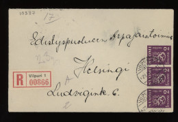 Finland 1935 Viipuri 1 Registered Cover__(10387) - Briefe U. Dokumente