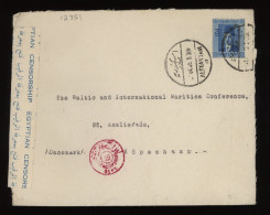 Egypt 1935 Alexandria Censored Cover To Denmark__(12351) - Cartas & Documentos