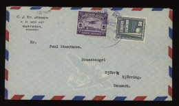 Ecuador 1940's Air Mail Cover To Denmark__(12405) - Ecuador