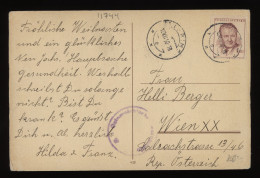 Czechoslovakia 1950 Censored Postcard To Wien__(11744) - Storia Postale