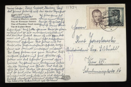 Czechoslovakia 1949 Karlovy Censored Postcard To Wien__(11734) - Lettres & Documents