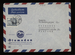 Czechoslovakia 1947 Censored Air Mail Cover To Finland__(10243) - Luftpost