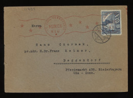 Czechoslovakia 1947 Vimperk Censored Cover To US Zone__(11795) - Covers & Documents
