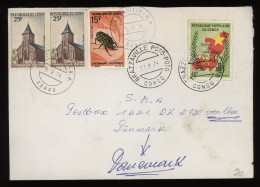 Congo (Brazzaville) 1974 Brazzaville Cover To Denmark__(12438) - Otros & Sin Clasificación