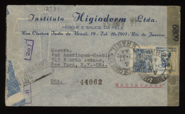 Brazil 1944 Censored Air Mail Cover To USA__(12531) - Poste Aérienne