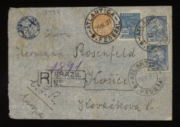 Brazil 1937 Atlantica Air Mail Cover To Czechoslovakia__(12498) - Luftpost