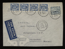 Belgium 1946 Antwerpen Air Mail Cover To Finland__(10448) - Briefe U. Dokumente