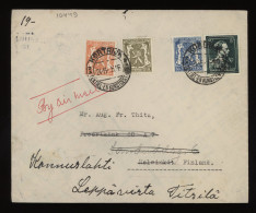 Belgium 1946 Kortrijk Air Mail Cover To Finland__(10449) - Covers & Documents