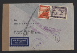 Austria 1948 Wien Censored Air Mail Cover To USA__(10186) - Lettres & Documents