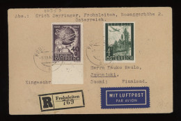Austria 1947 Frohleiten Air Mail Cover To Finland__(10353) - Lettres & Documents