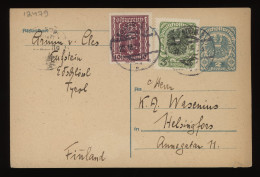 Austria 1922 Wien Stationery Card To Finland__(12479) - Postcards