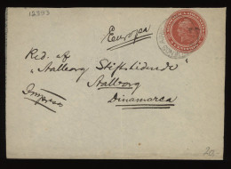 Argentina 1903 5c Red Stationery Envelope To Denmark__(12393) - Postwaardestukken