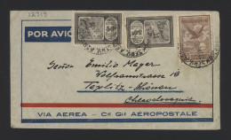 Argentina 1930's Air Mail Cover To Czechoslovakia__(12319) - Luftpost