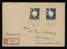 General Government 1943 Krakau 3 Registered Cover To Munchen__(10557) - Gobierno General