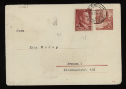 General Government 1942 Krasnik Stationery Envelope To Bremen__(11028) - Algemene Overheid
