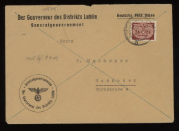 General Government 1942 Cover To Hannover__(10535) - Generalregierung