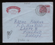 Gambia 1968 Barhurst Air Letter To Finland__(9235) - Gambie (1965-...)