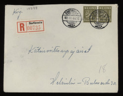 Finland 1944 Sortavala Registered Cover__(10378) - Briefe U. Dokumente