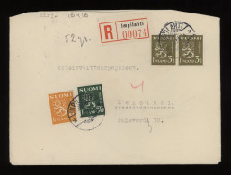 Finland 1944 Impilahti Registered Cover__(10416) - Briefe U. Dokumente