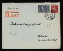 Finland 1943 Sortavala Registered Cover__(10363) - Cartas & Documentos