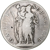 République Du Piémont (Gaule Subalpine), 5 Francs, An 10, Turin, Argent, TB - Napoleónicas