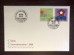 LUXEMBOURG FDC COVER 2008 YEAR SOCIAL MEDICINE HEALTH MEDICINE STAMPS - FDC