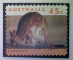 Australia, Scott #1289, Used (o), 1994, Wildlife Series, Kangaroo And Joey, 45¢, Orange And Multicolored - Used Stamps